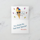 Kinderverjaardagsfeestje Leuk Cute Bedankkaart (Binnen)