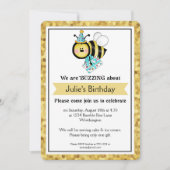 Kinderverjaardagsfeestje Little Bumble Bee d1 Kaart (Voorkant)