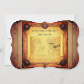 Kinderverjaardagsfeestje Piraten Uitnodiging (Achterkant)