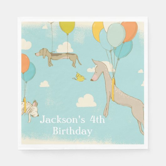 Kinderverjaardagsfeestje servetten (Voorkant)