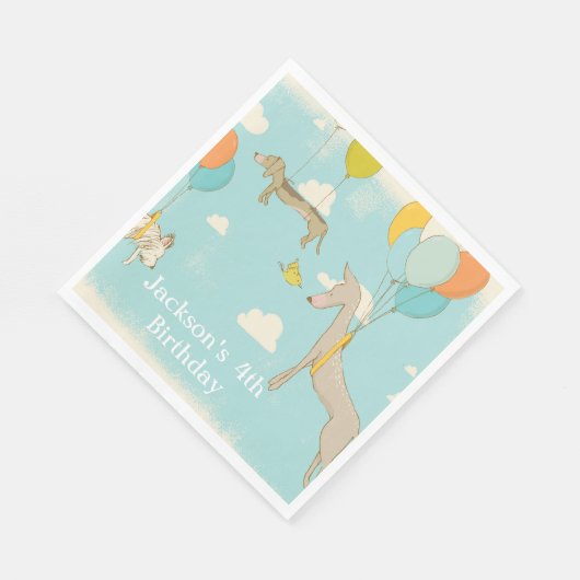 Kinderverjaardagsfeestje servetten (Hoek)