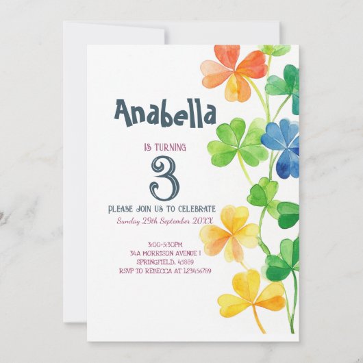 Kinderverjaardagsfeestje Uitnodiging op Patrick da (Voorkant)