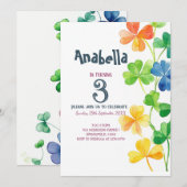 Kinderverjaardagsfeestje Uitnodiging op Patrick da (Voorkant / Achterkant)