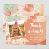 Kinderverjaardagsfoto Bedankt Confetti (Voorkant / Achterkant)