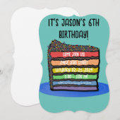 Kinderverjaardagstaartfeest Kaart (Voorkant / Achterkant)