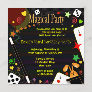 Kinderverjaardagsuitnodiging 043 Magical Party Kaart