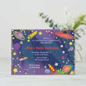 Kinderverjaardagsuitnodiging 047: Buitenruimte II Kaart (Staand voorkant)