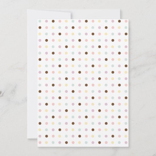 Kinderverjaardagsuitnodiging *Cupcake Party* Paste Kaart (Achterkant)