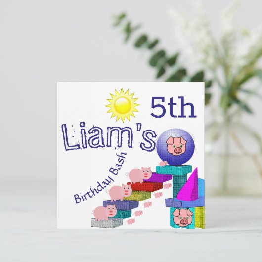 Kinderverjaardagsuitnodiging Kaarten (Staand voorkant)