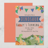 kinderverjaardagsuitnodiging, kinderen kaart (Voorkant / Achterkant)