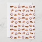 Kinderverjaardagsuitnodiging met donuts en bunny kaart (Achterkant)