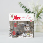 Kinderverjaardagsuitnodiging Possum Natuur Kaart (Staand voorkant)