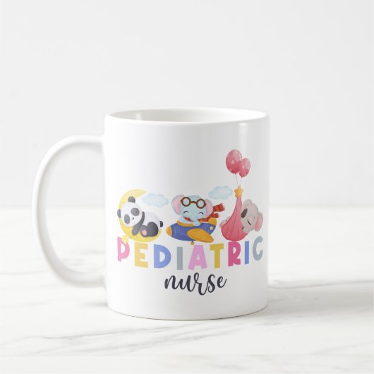 Kinderverpleegkundige Dierensafari Zoo Peds Verple Koffiemok (Links)