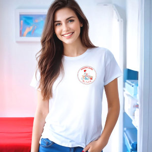 Kinderverpleegkundige Gnome Naam Monogram Leuk T-s T-shirt