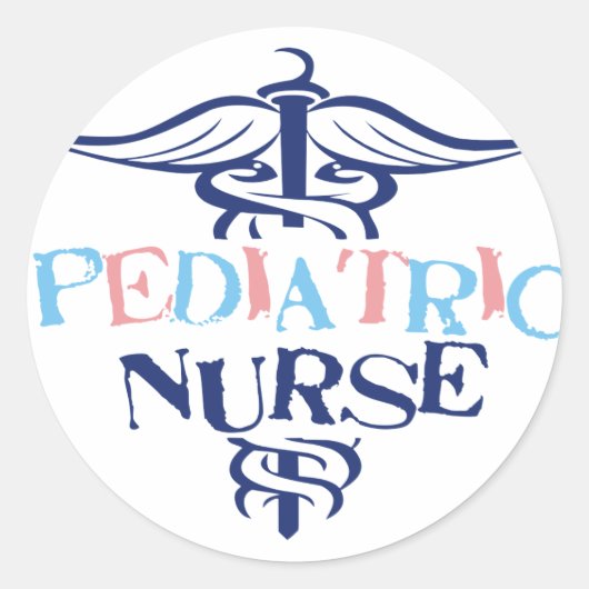Kinderverpleegkundige Ronde Sticker (Voorkant)