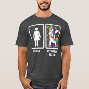 Kinderverpleegkundige Unicorn Dabbing Funny Dabbin T-shirt