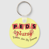 Kinderverpleegster "Baby's zijn mijn bedrijf" Sleutelhanger (Voorkant)