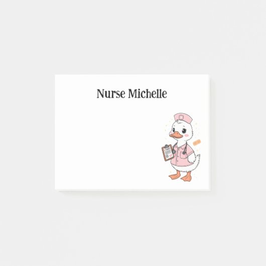 Kinderverpleegster Cute Duck Kinderafdeling Post-it® Notes (Voorkant)