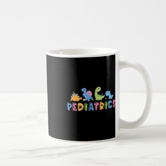 Kinderverpleegster Dinosaur Cute Ped Koffiemok (Rechts)