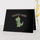 Kinderverpleegster Dinosaurus Kerstmis kinderverpl Kaart (Gele Bloem)