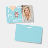 Kinderverpleegster Foto Badge (Voor- en achterkant)