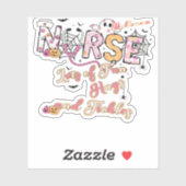 Kinderverpleegster Leuk Halloween-ontwerp Onmisbar Sticker (Vel)