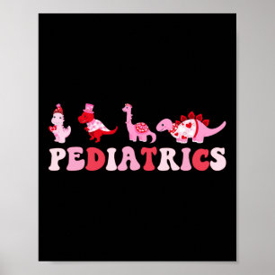 Kinderverpleegster Peds Verpleging Cute Dinosaurs  Poster