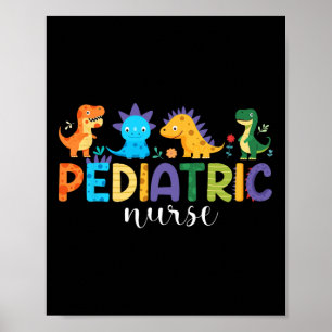 Kinderverpleegster Peds Verpleging Dinosauriër Waa Poster