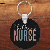 Kinderverpleegster | Retro Kinderverpleegkunde Sleutelhanger (Voorkant)