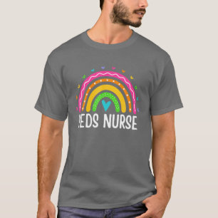 Kinderverpleegster Verpleegster Regenboog RN PEDS T-shirt