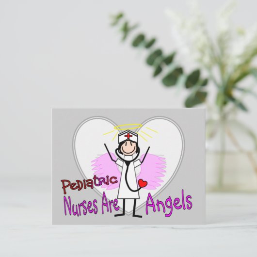 Kinderverpleegsters zijn Angels Briefkaart (Staand voorkant)