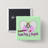 Kinderverpleegsters zijn Angels Vierkante Button 5,1 Cm (Voorkant /achterkant)