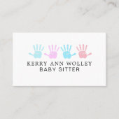 Kinderverzorger Babysitter Colorful Funky Cool Visitekaartje (Voorkant)