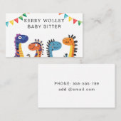 Kinderverzorger Babysitter Colorful Funky Cool Visitekaartje (Voorkant / Achterkant)