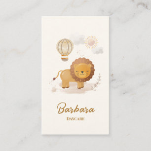 Kinderverzorger Babysitter Daycare Lion QR CODE Visitekaartje