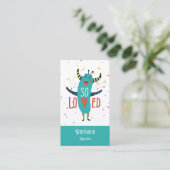 Kinderverzorger Babysitter Daycare QR CODE Visitekaartje (Staand voorkant)