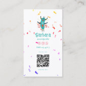 Kinderverzorger Babysitter Daycare QR CODE Visitekaartje (Achterkant)