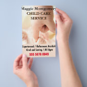 Kinderverzorger Babyzittend Adverteren brochure (Hand)