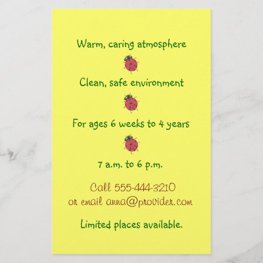 Kinderverzorger Flyer (Achterkant)