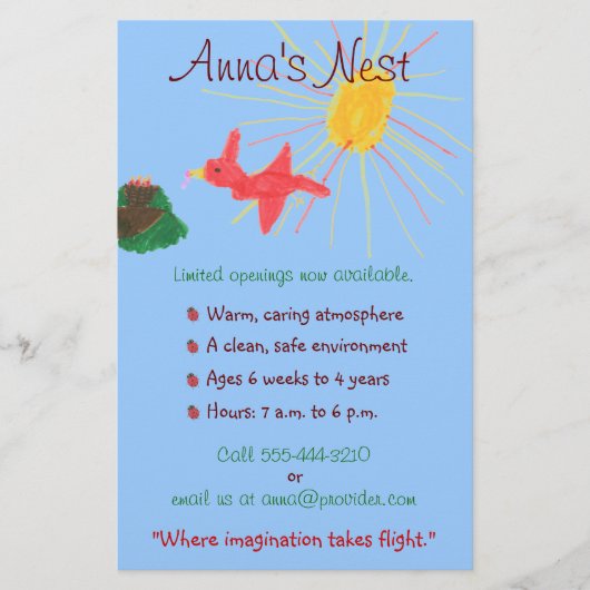 Kinderverzorger Flyer (Voorkant)