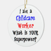 kinderverzorger keramisch ornament (Links)