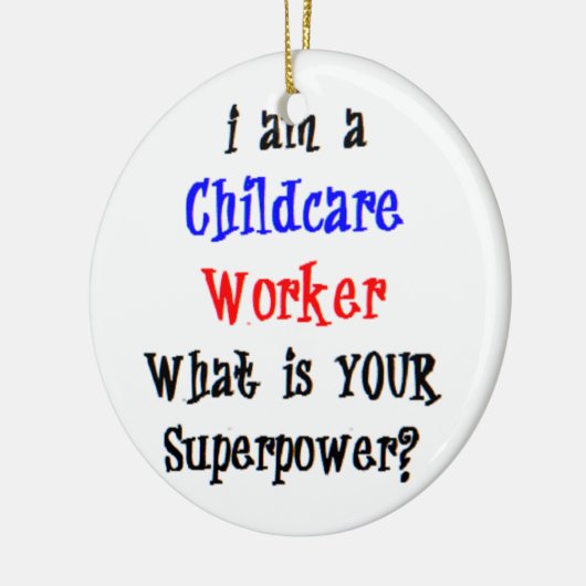 kinderverzorger keramisch ornament (Links)