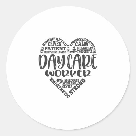 Kinderverzorger, kinderverzorger ronde sticker (Voorkant)