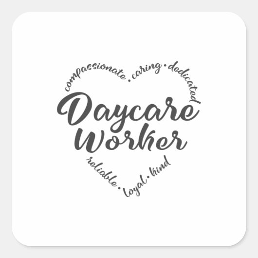 Kinderverzorger, kinderverzorger vierkante sticker (Voorkant)