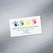 Kinderverzorging/babysitter Magnetische Visitekaar Visitekaartje Magneet (Voorbeeld)