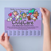 Kinderverzorging.Babyzittend.Day Care.Aangepaste t Flyer (Hand)