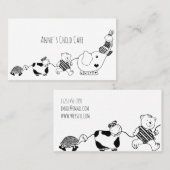 Kinderverzorging bij baby'sitter visitekaartje (Voorkant / Achterkant)