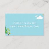 Kinderverzorging kinderverzorger Babysitter - Zonn Visitekaartje (Achterkant)