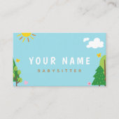 Kinderverzorging kinderverzorger Babysitter - Zonn Visitekaartje (Voorkant)