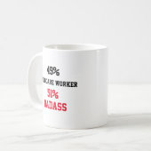 Kinderverzorgster Badass Koffiemok (Voorkant links)